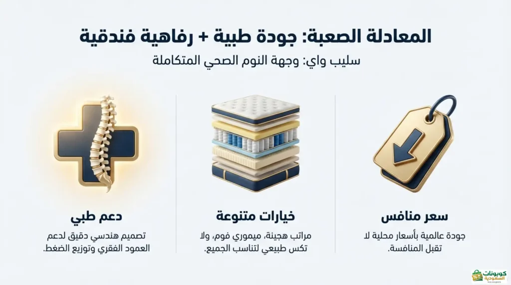 مرتبة سرير سليب واي جودة طبية ورفاهية فندقية