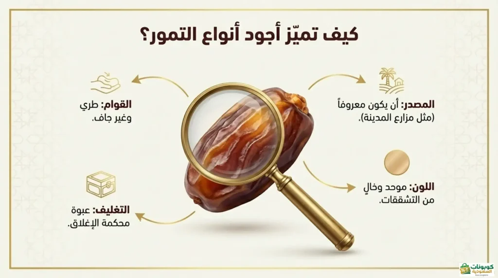 طريقة اختيار التمور