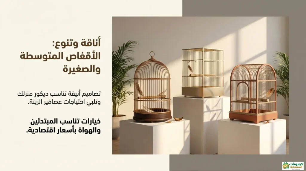 تنوع اقفاص الطيور من كنز الاضواء