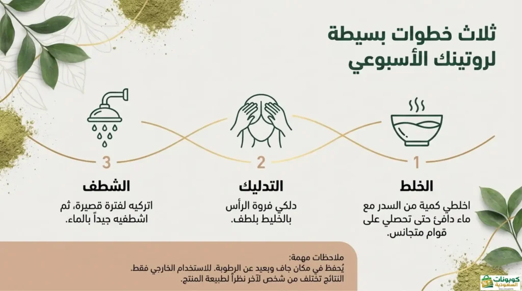 خطوات استخدام السدر
